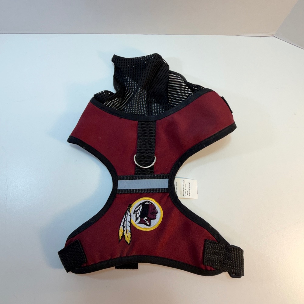 Washington Redskins NFL Pets First Dog Harness Small Burgundy Mesh Reflective